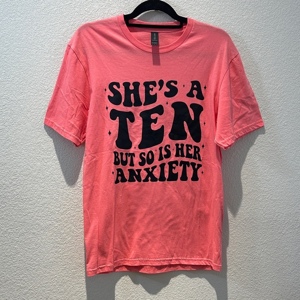 Gildan Coral Pink Softstyle Crew Neck Tee